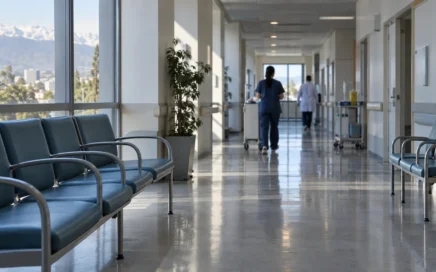 Ilustración referencial del sector de Hospital Clínico Universidad de Chile; no corresponde a sus instalaciones ni al incidente