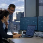 Equipo revisando la superficie de ataque externa de una empresa