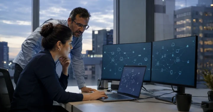 Equipo revisando la superficie de ataque externa de una empresa