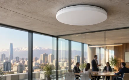 Punto de acceso del Wi-Fi empresarial instalado sobre una sala de reuniones